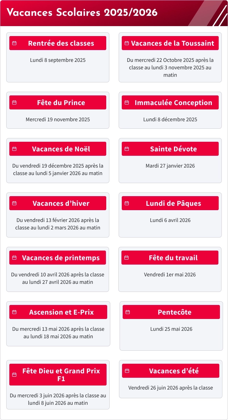 VACANCES SCOLAIRES 2025